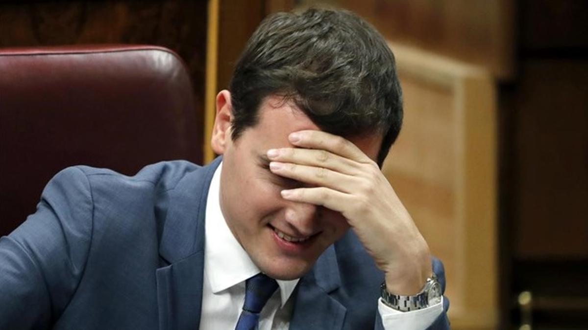 Albert Rivera durante la segunda votación de la investidura de Sánchez.