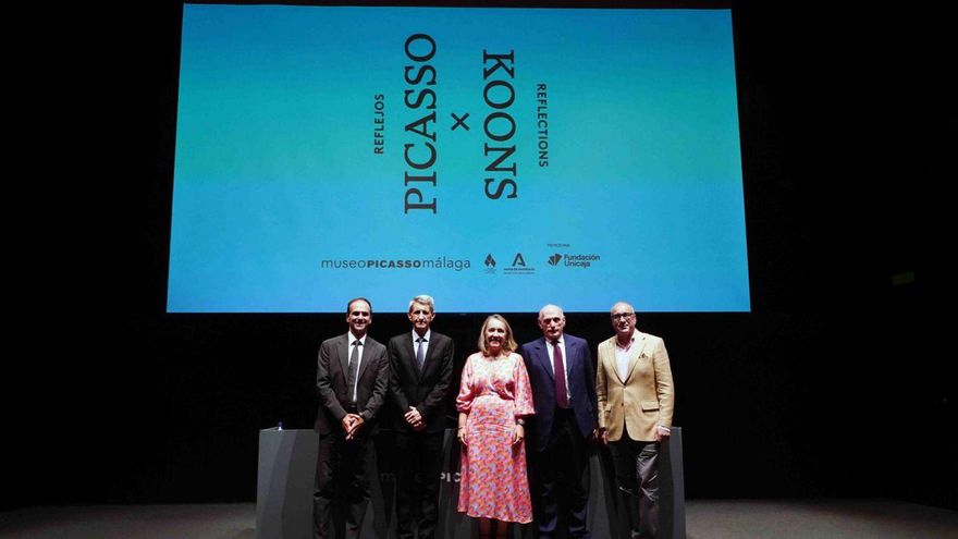 Picasso inicia su itinerancia andaluza «charlando» con Koons en La Alhambra