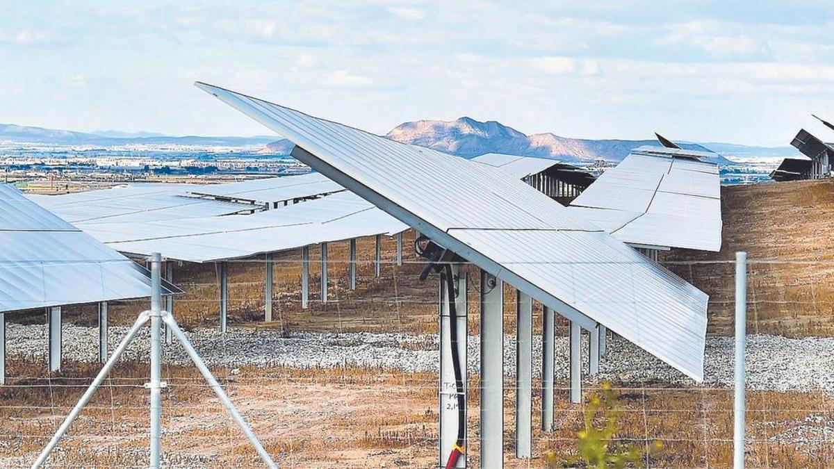 Planta solar instalada en El Algar, sobre antiguo terreno de regadío.