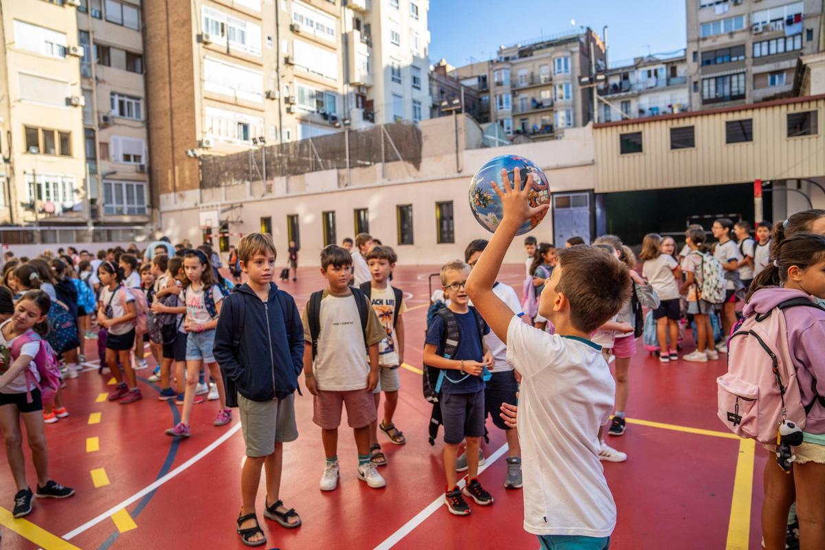 Vuelta al cole en la Escola Pia Sant Miquel de Barcelona