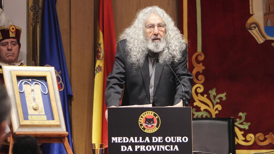 Yosi, durante la entrega de la Medalla de Oro de Ourense, el año pasado // Iñaki Osorio