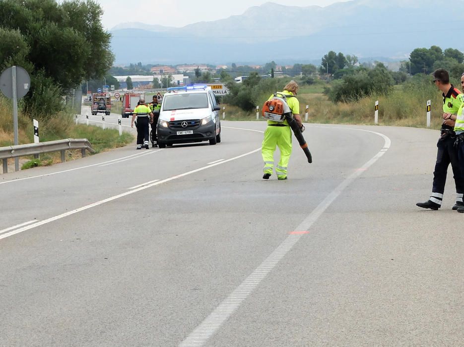 Dos morts en un accident a la N-II a Borrassà