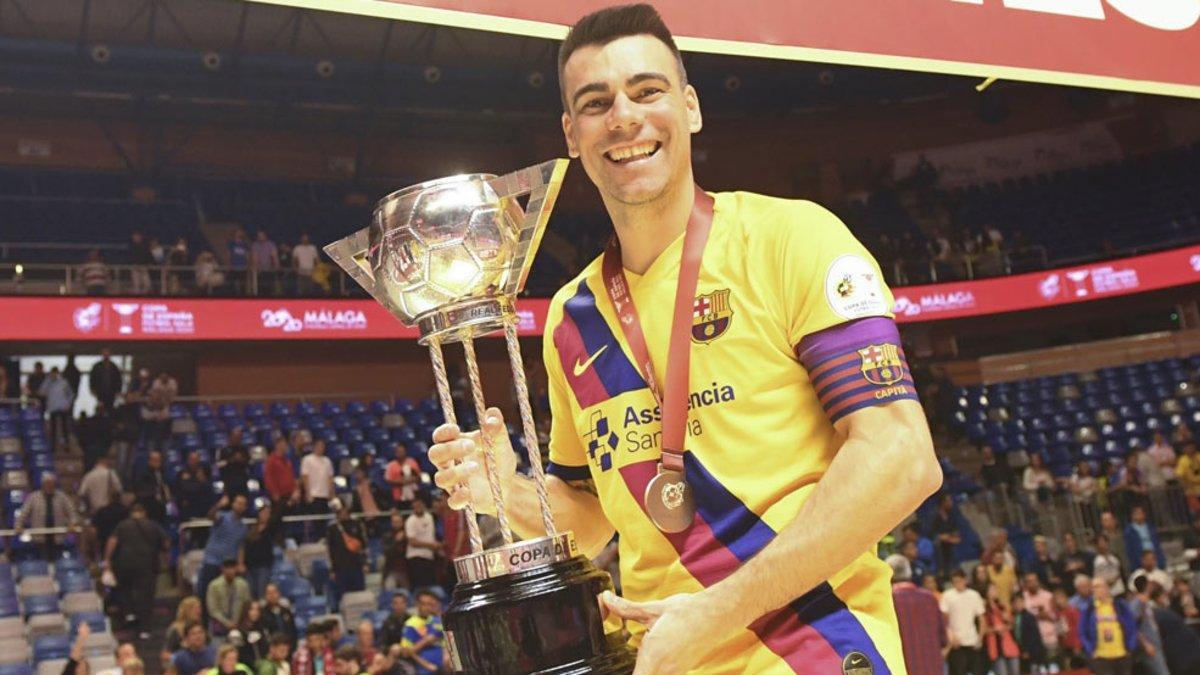 Sergio Lozano vivió una amarga celebración de la Copa de España
