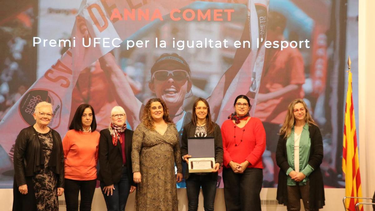 Anna Comet durante la entrega del premio