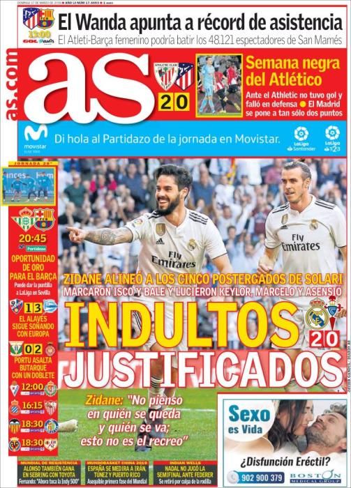 Portada AS domingo 17 marzo 2019