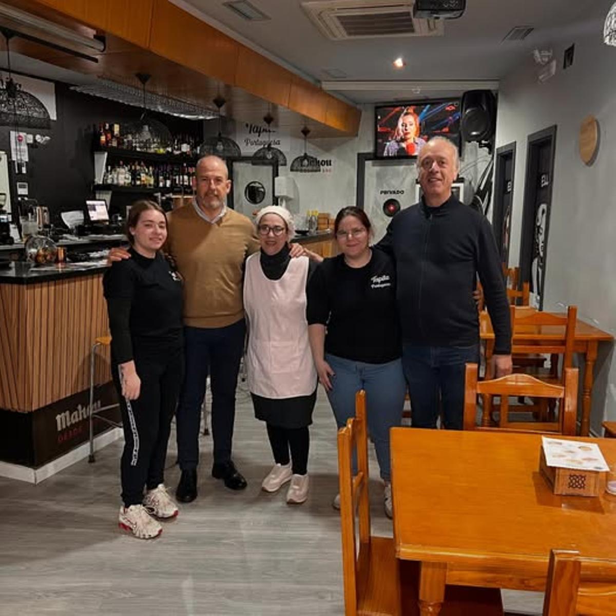 Alfredo Aguilera, alcalde de Malpartida de Cáceres, en la apertura de Tapita Portuguesa.