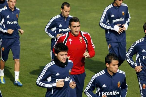 Entrenamiento del lunes del Real Zaragoza