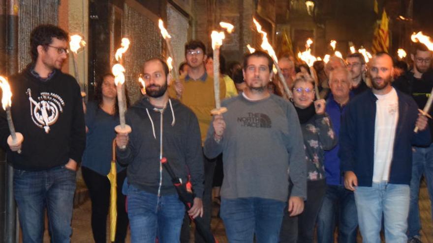 Marxa de Torxes al seu pas pel Carrer Major, aquest dimarts