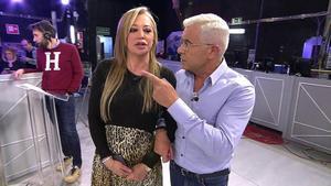 Belén Esteban y Jorge Javier Vázquez, enfrentados en Sálvame por la corrupción