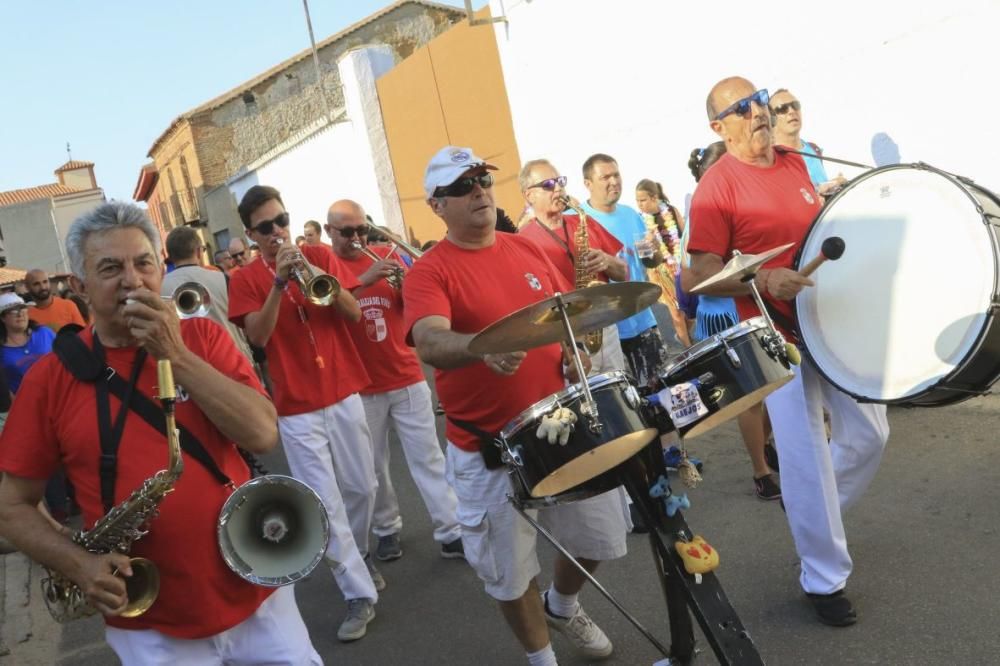 Desfile de peñas en Moraleja del Vino.