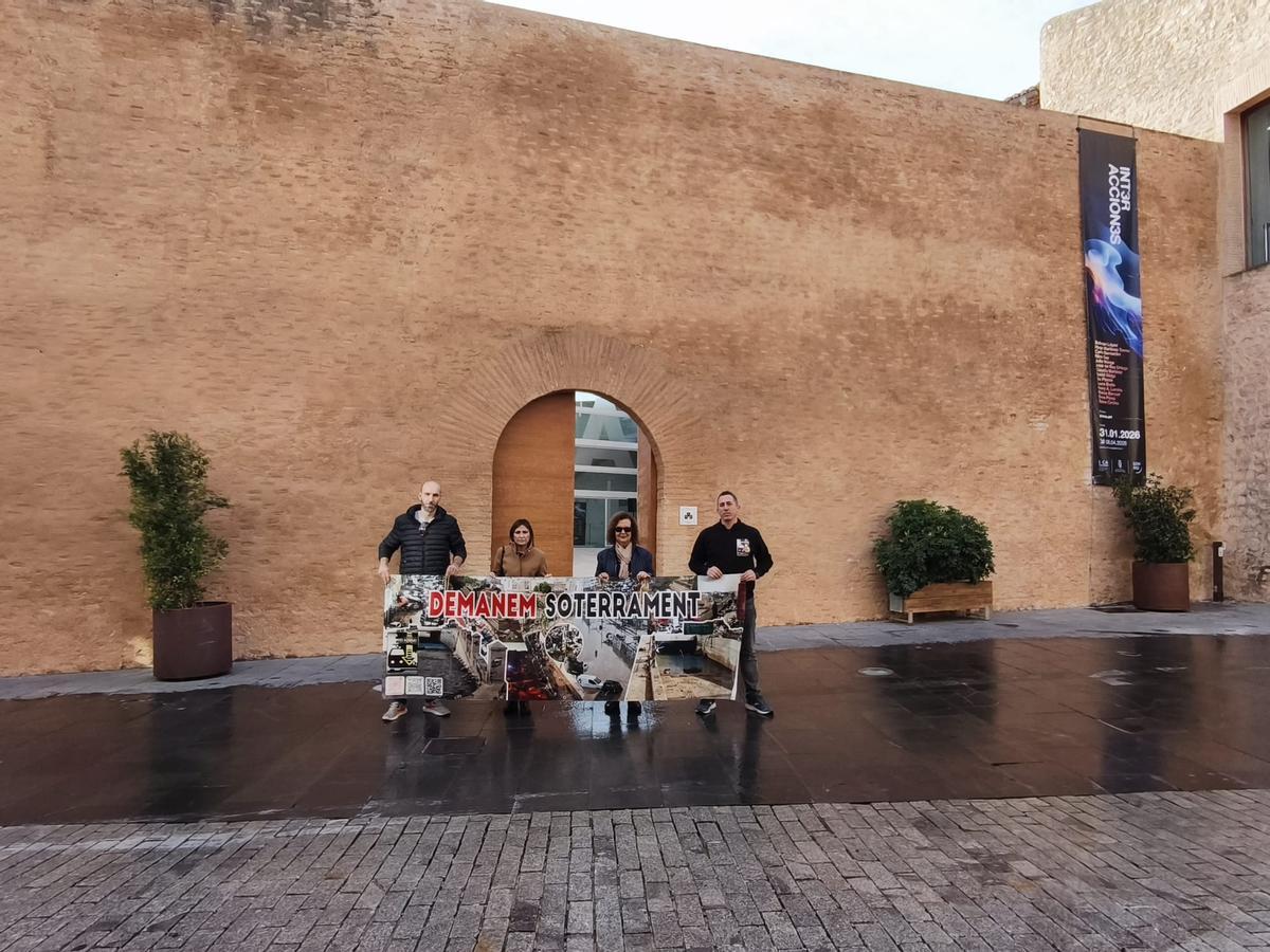 Protesta de la plataforma del soterramiento de Alfafar.