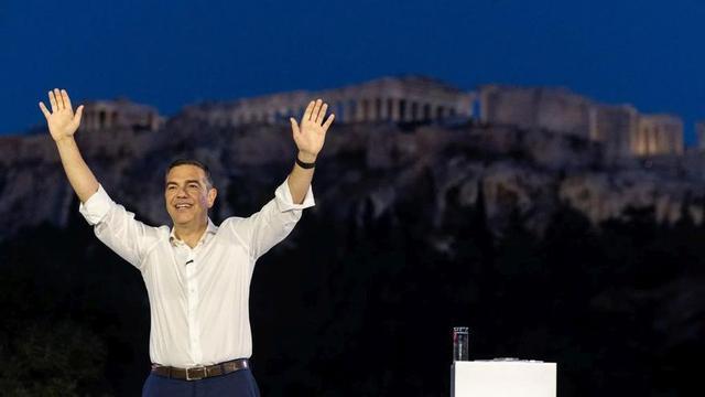 Alexis Tsipras pronuncia un discurs preelectoral a Atenes, el maig passat.  | BLOOMBERG