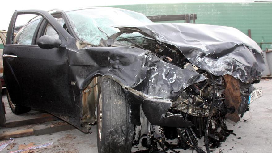 Estat en què va quedar el vehicle del conductor begut que va provocar l&#039;accident mortal · ACN