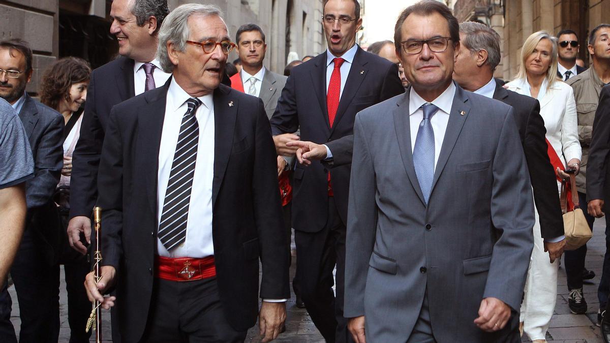 Trias y Mas en 2015, antes de la disolución de CDC y la creación del PDeCAT.