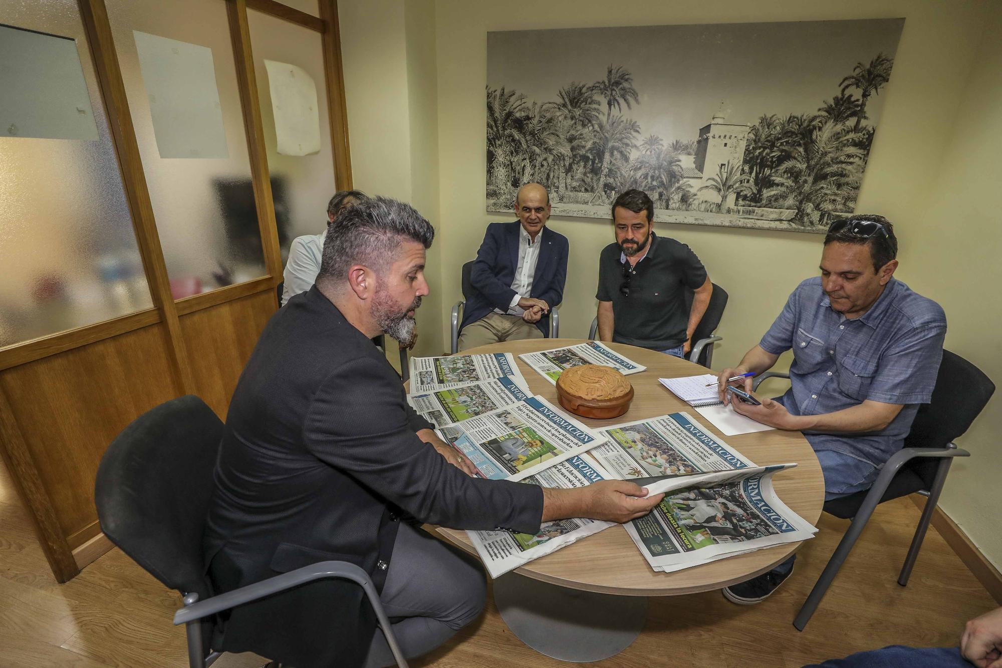 Visita Bragarnik dueño del Elche cf a la Redaccion de informacion en Elche