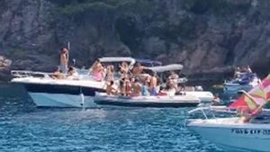 Els Mossos posen fi a una festa amb embarcacions a la cala el Golfet amb l’himne espanyol sonant a tot drap
