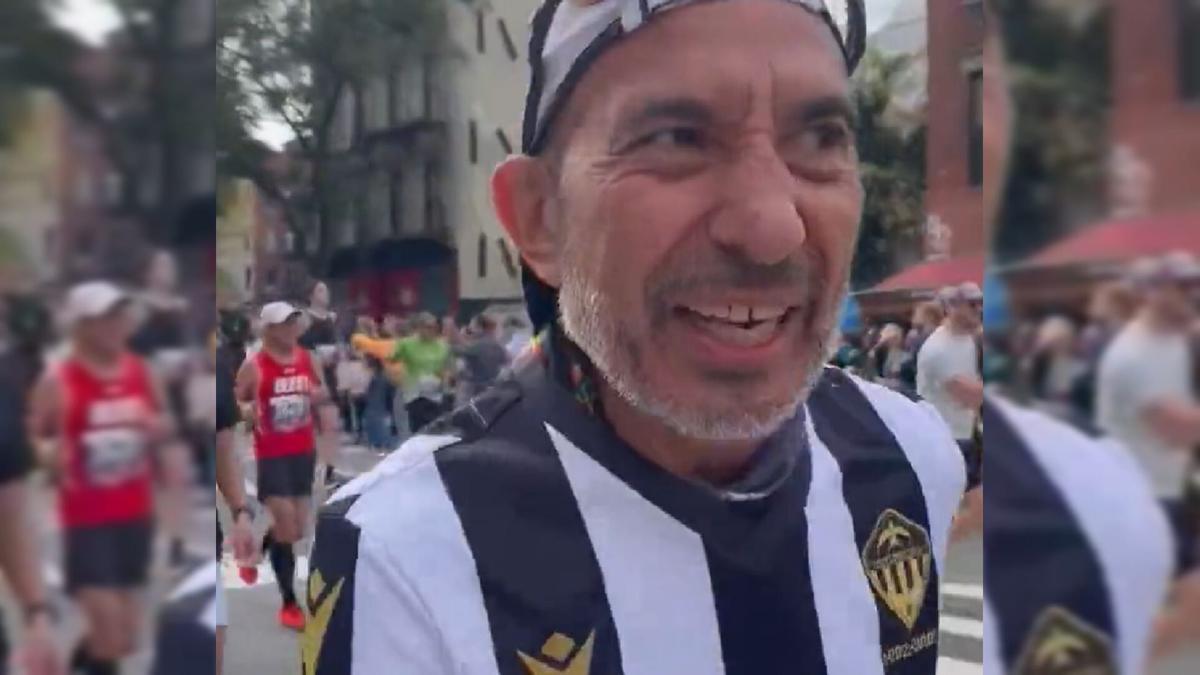 El vídeo de Tono corriendo en el Maratón de Nueva York con elástica del CD Castellón se ha viralizado