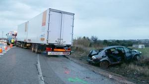 Vehículos involucrados en el accidente del domingo en la N-340.