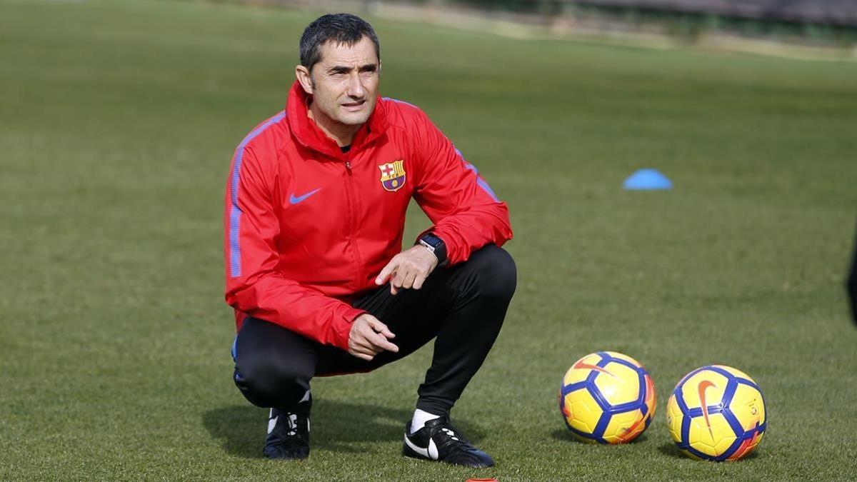 Valverde, en la ciudad deportiva.