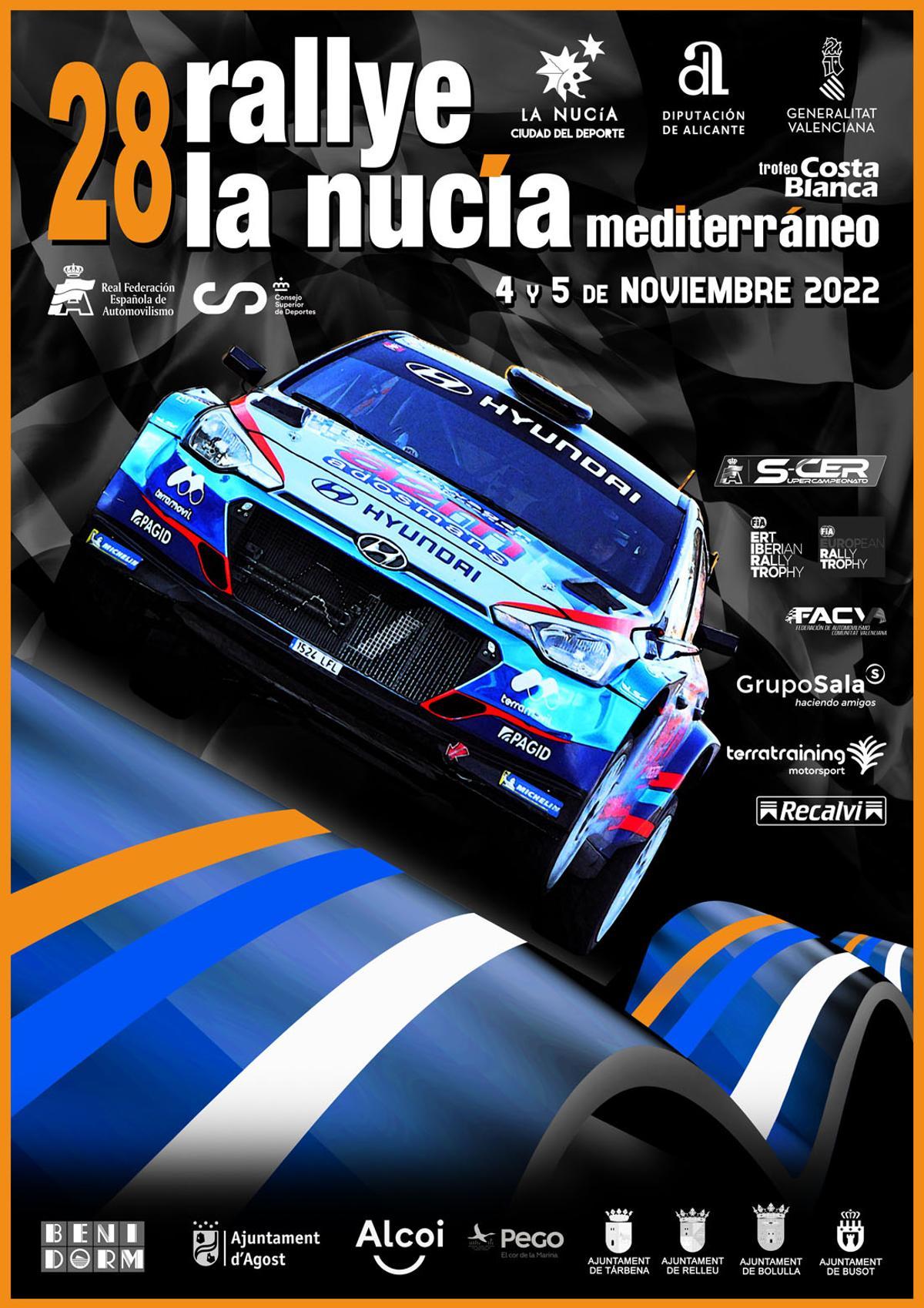 Cartel del Rallye La Nucía Mediterráneo