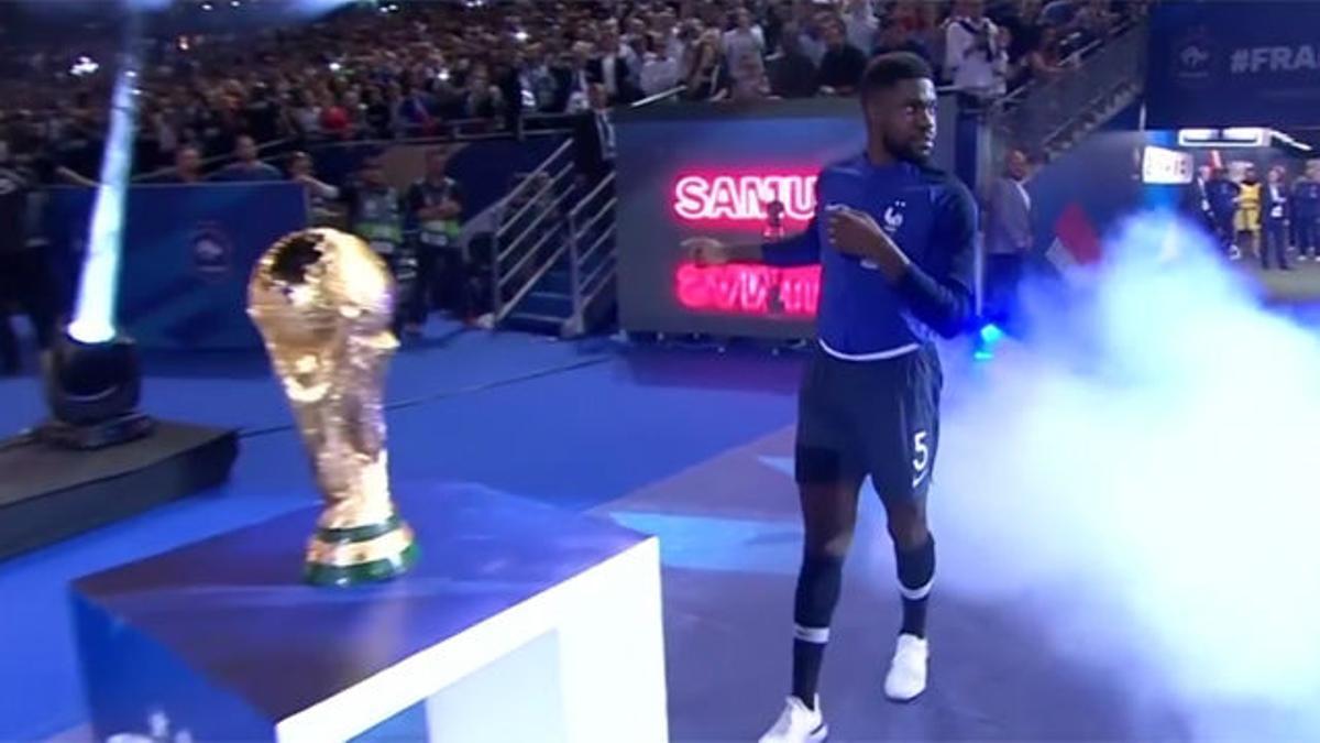 Umtiti enamora a Francia con su popular baile