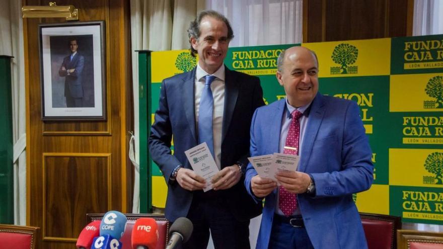 Óscar Iglesias y Feliciano Ferrero, en la presentación de la Semana del Hospital Recoletas y la Fundación Científica Caja Rural