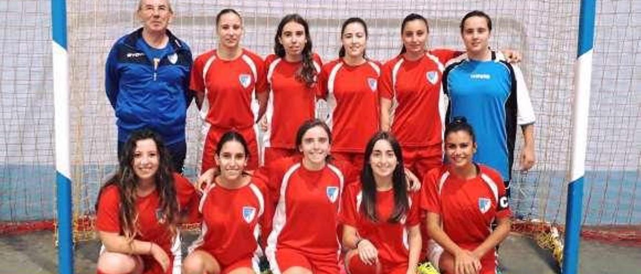 Santiago de Aller B de fútbol sala femenina.