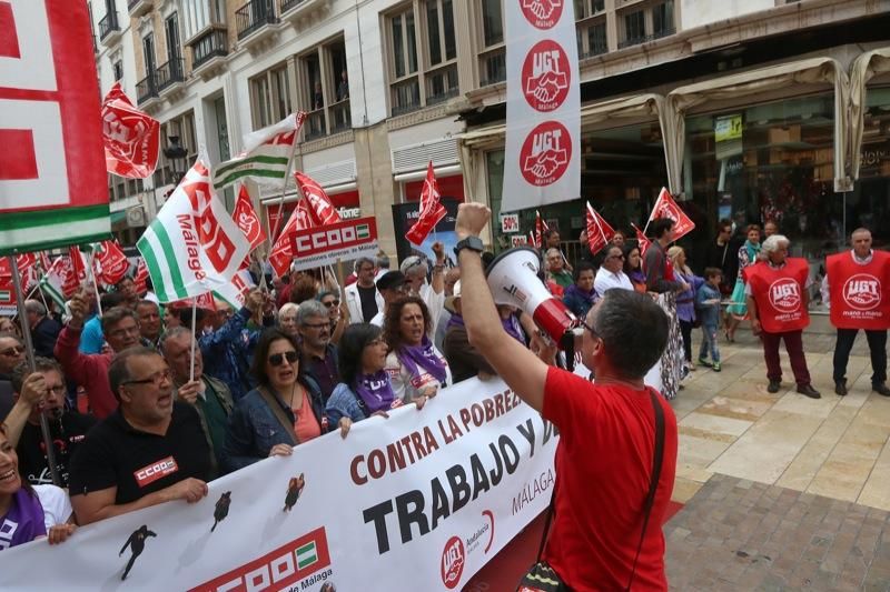 Manifestación del Primero de Mayo en Málaga