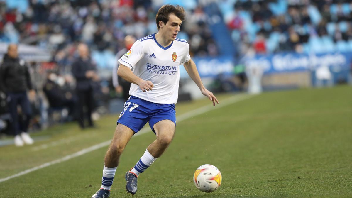 Francho, durante el partido ante el Málaga.