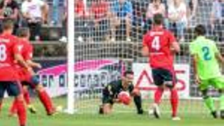 Ginard, fent una aturada durant l&#039;Olot-Atlètic Llevant de dissabte passat.