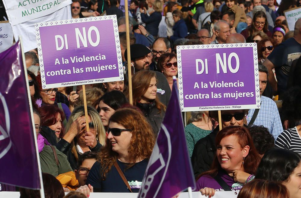 Manifestación contra la violencia de género en Málaga