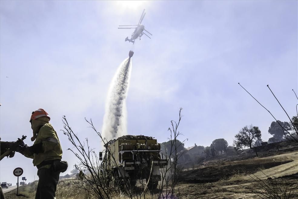 Incendio forestal en Cáceres