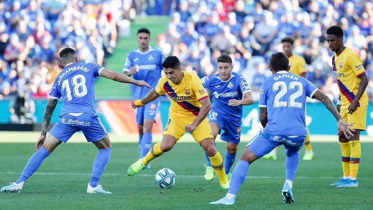Luis Suárez abrió la lata en el Getafe-Barça