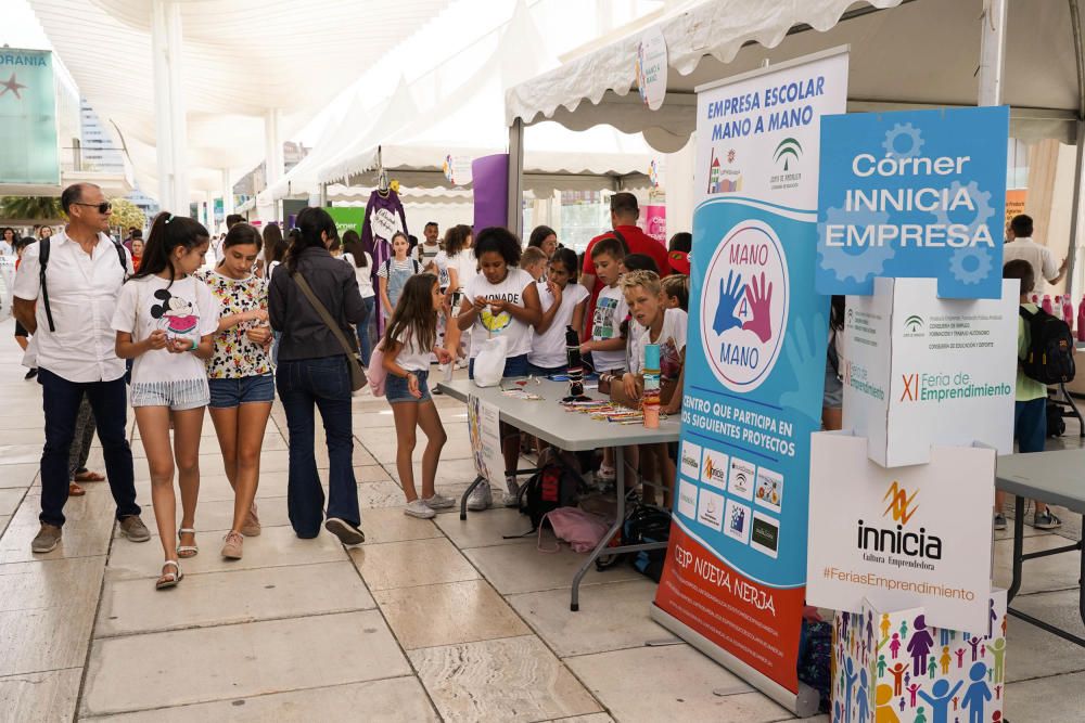 Imágenes de la undécima Feria de Emprendimiento Educativo, en el Palmeral de las Sorpresas, en la que han participado 650 estudiantes de Primaria, Secundaria, Bachillerato y Formación Profesional