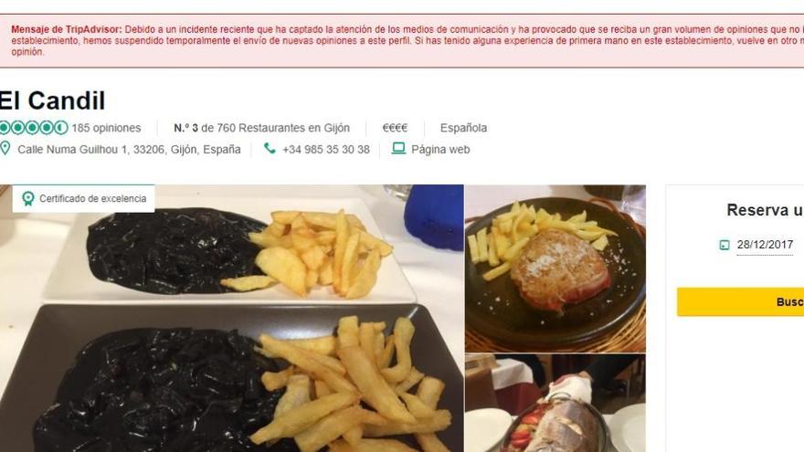 Suspendida la página en internet del restaurante de Gijón en el que se vivió el altercado por Cataluña