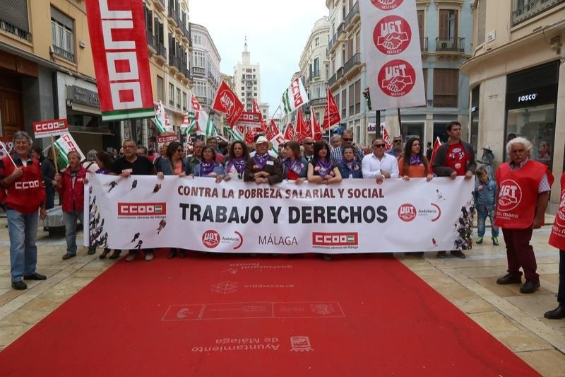 Manifestación del Primero de Mayo en Málaga