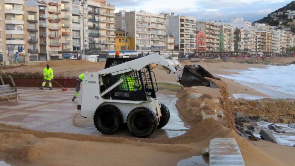 L'endemà del temporal de llevant a Blanes