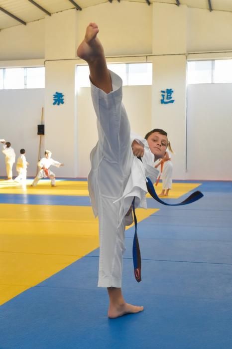 28-02-2020 LAS PALMAS DE GRAN CANARIA. Gorka Guerra, de 10 años, medalla de plata en la Liga Nacional de Karate. Fotógrafo: ANDRES CRUZ  | 28/02/2020 | Fotógrafo: Andrés Cruz