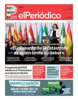 La portada de EL PERIÓDICO del 30 de octubre de 2025