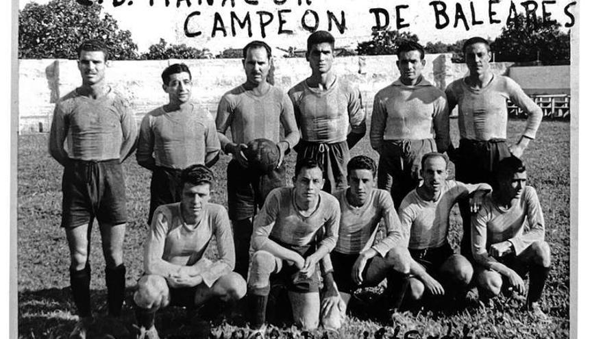 Onze inicial de la temporada 1946-1947, quan fou campió de Balears