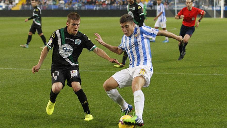 Francisco Portillo, en el duelo amistoso que disputó el Málaga con el Córdoba semanas atrás.