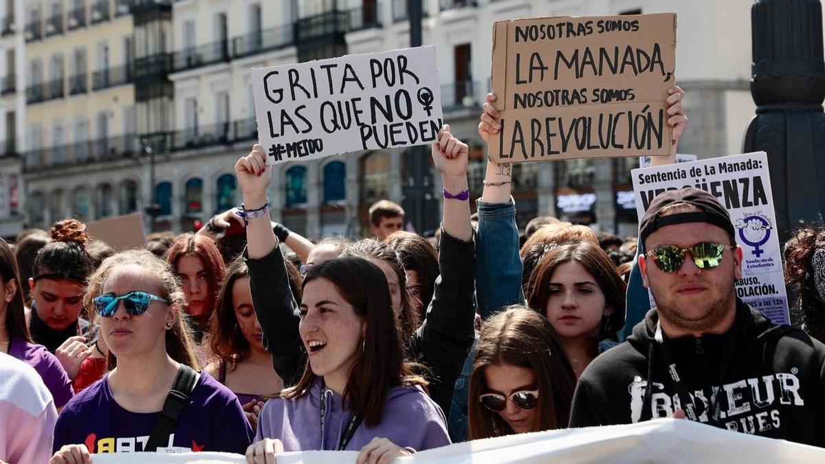 Una protesta contra la sentencia de 'La Manada'.