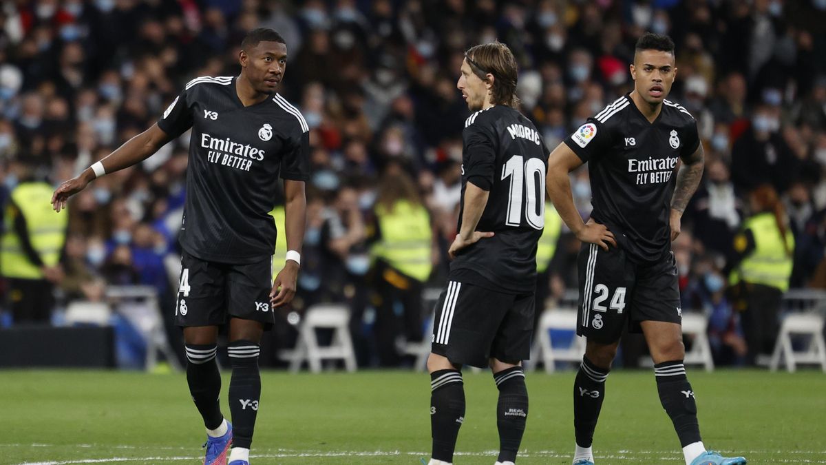Una imagen de Alaba, Luca Modric y Mariano.