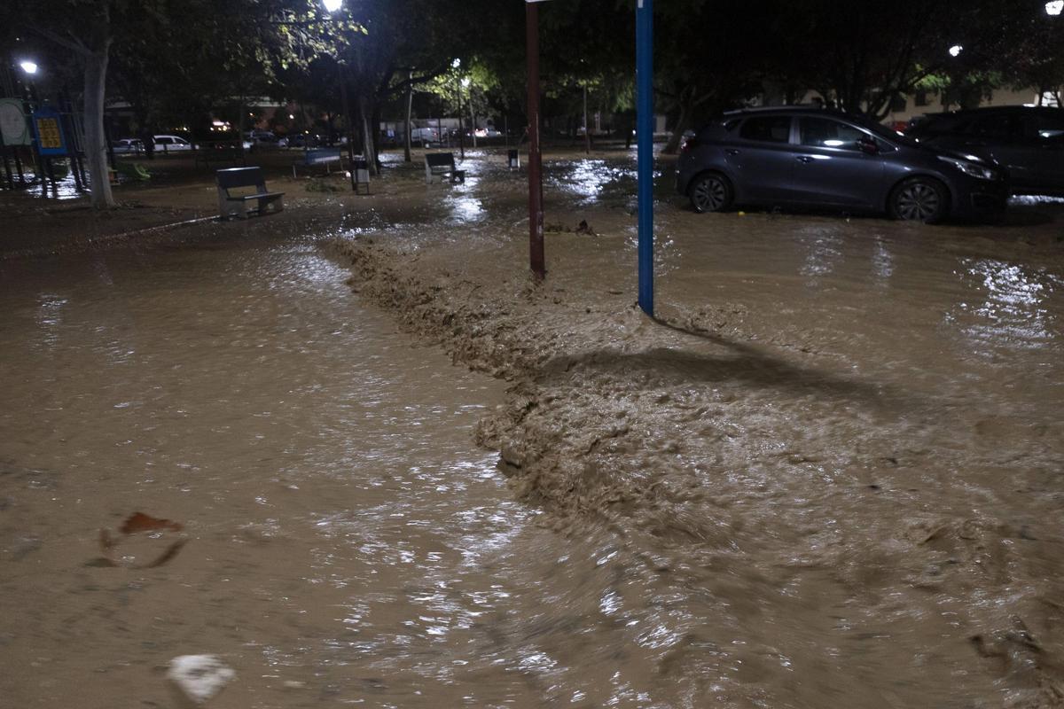 Inicio de la inundación en Paiporta la noche del 29 de octubre.