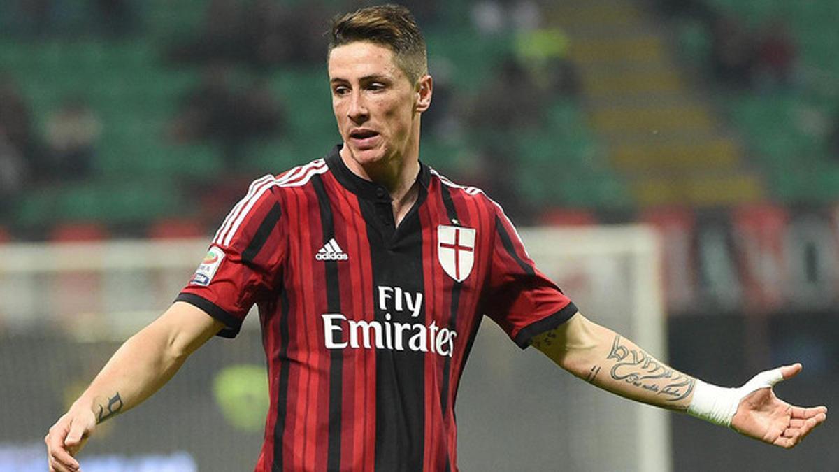 Fernando Torres, en uno de los últimos partidos del AC Milan