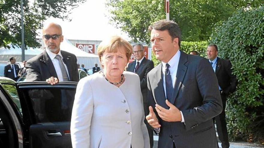 Angela Merkel i Matteo Renzi, ahir