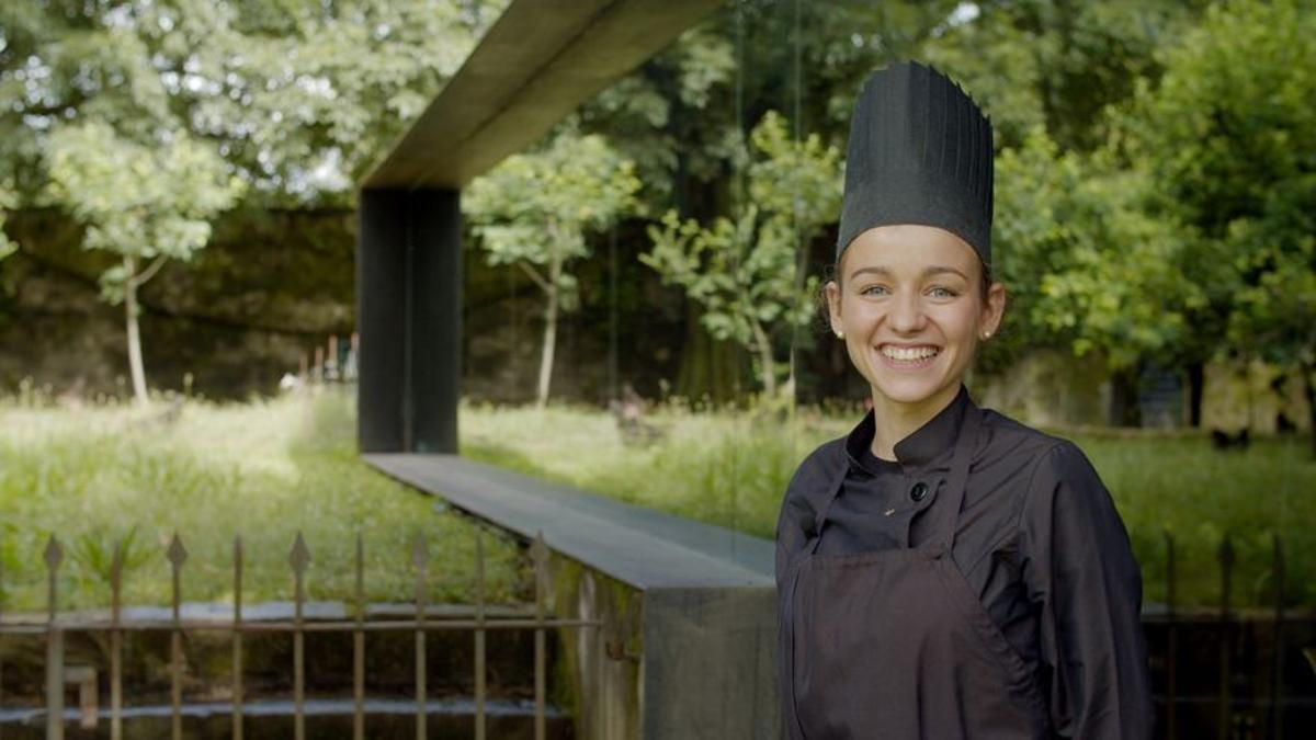 La cocinera Martina Puigvert Puigdevall (Les Cols, Olot).