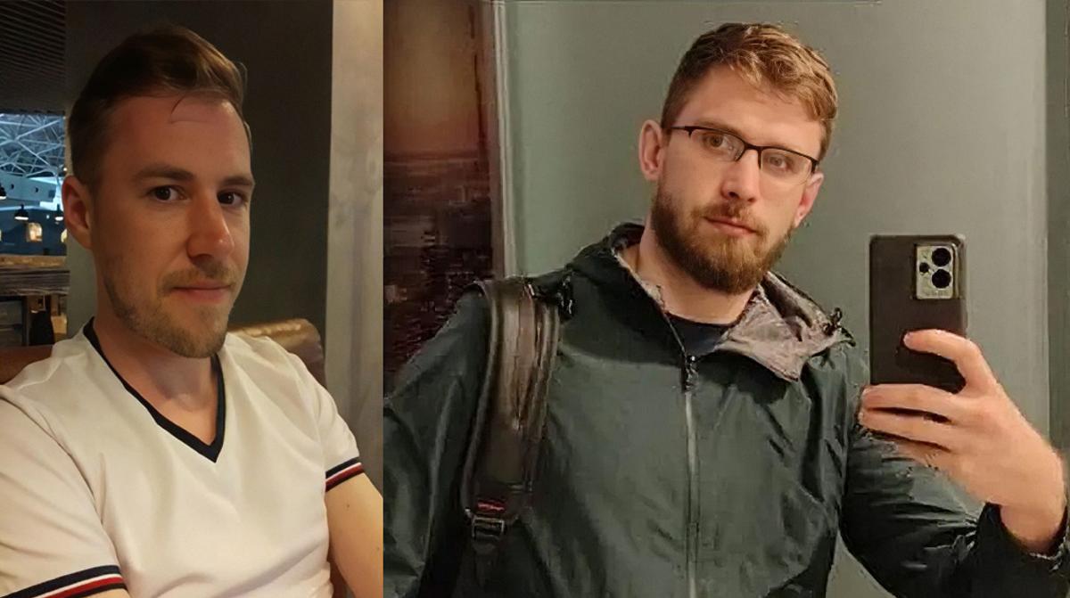 A la izquierda, Serguéi Cherkasov, a la derecha, Artem Shmirev.