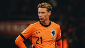 Frenkie de Jong, en el partido que jugó con Países Bajos ante Hungría (4-0) el pasado sábado en Amsterdam.