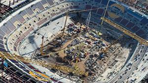 El Camp Nou sigue completando fases en su compleja reconstrucción
